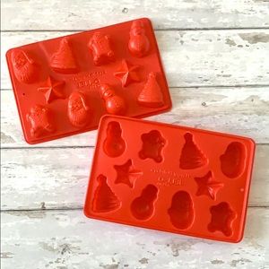 Christmas Happy Holidays Jell-O Jigglers Mold Red NEW